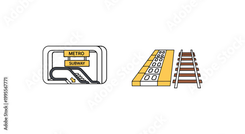train platform Line art vector creative abstract