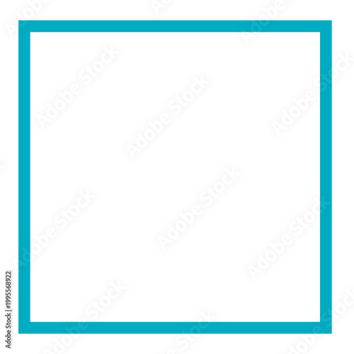 Free Download Cyan, Aqua Square Minimalistic Outline Design - GFXLoad