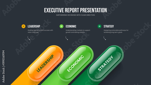 Sales Briefing Three Step Diagram Presentation Design. Advertising Showcase Frame Template Vector Illustration. Visual Portfolio 3 Option Infographic Slide Layout.