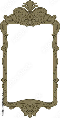 Ornate Vintage Baroque Mirror Frame