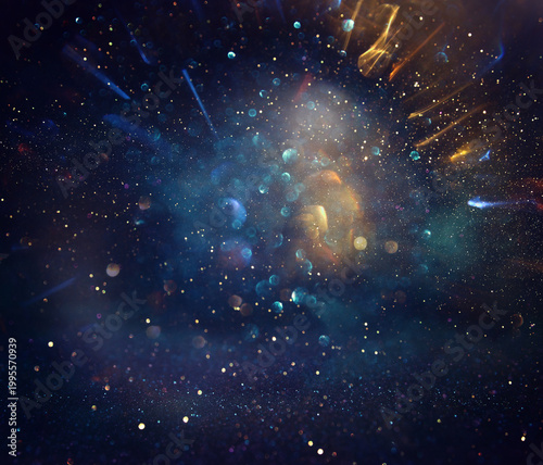 Abstract background of soft focus bokeh lights