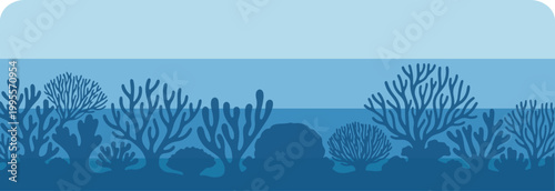 Blue Coral Reef Underwater Background