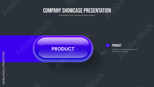 Product Solution One Element Infographic Frame Layout. Modern Innovation 1 Step Diagram Presentation Template. Visual Planning Slideshow Design Vector Illustration.