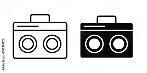 Boombox icon - Vector design set