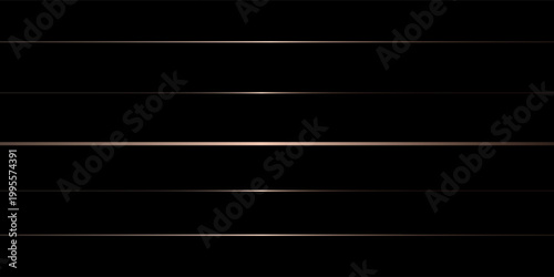 Golden neon line and light effects. Vector ilustration