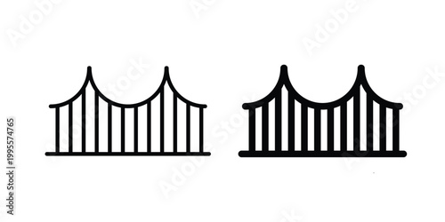 Bridge icon - Vector design set