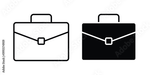 Briefcase icon - Vector design set