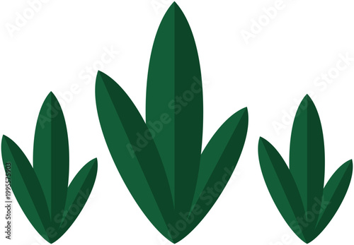 Green grass illustration flat type