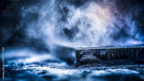 Fine mist of milk powder being spray dried in an industrial tower