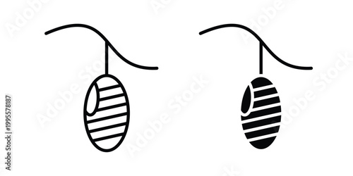 Cocoon icon - Vector design set