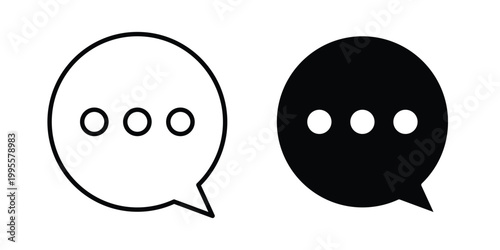 Comment icon - Vector design set