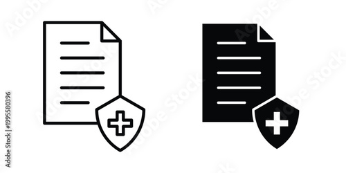 Contract coverage icon - Vector design set