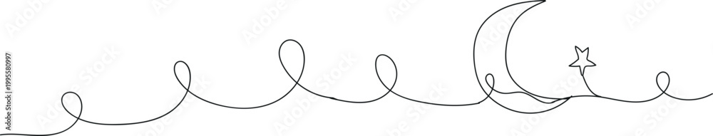 Obraz premium Minimal swirl line divider elegant decorative border flourish vector
