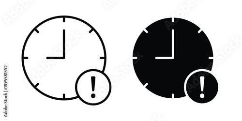 Delay icon - Vector design set