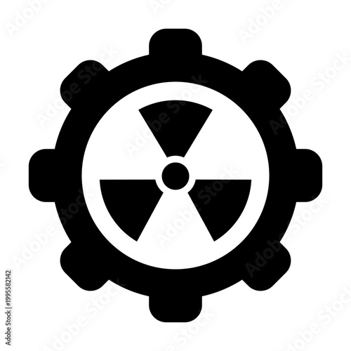 Radiation icon vector. Nuclear energy Illustration sign. Emitting symbol. Nuclear waste logo.