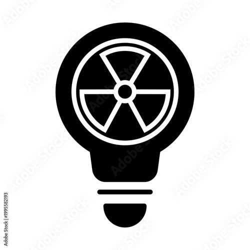 Radiation icon vector. Nuclear energy Illustration sign. Emitting symbol. Nuclear waste logo.