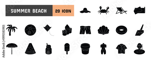 20 Maternity Glyph Icon Illustration Set