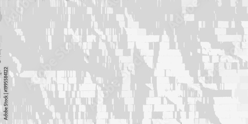 Abstract grayscale image featuring a fractured blocky textured pattern