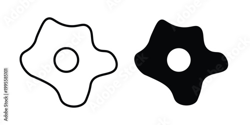 Fried egg icon - Vector design set