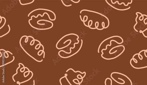 Cute bakery pattern background vector design