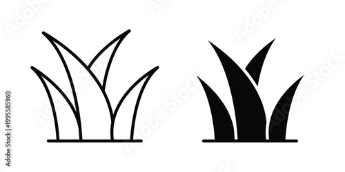 Grass icon - Vector design set