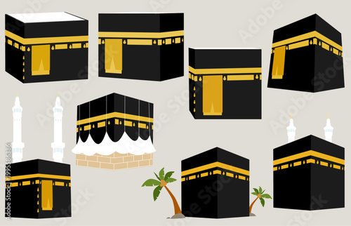 kaaba in mecca illustration