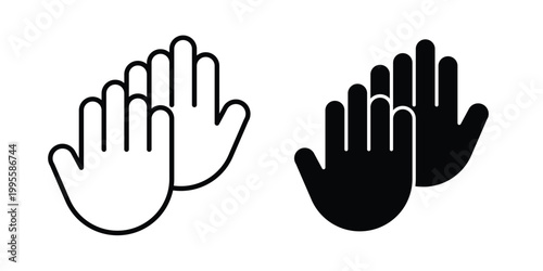High Five icon - Vector design set