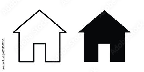 Home icon - Vector design set