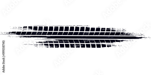 Black and blue tire track vector illustration car, motorcycle, and truck tire marks vehicle wheel trails with grunge effect for graphic design