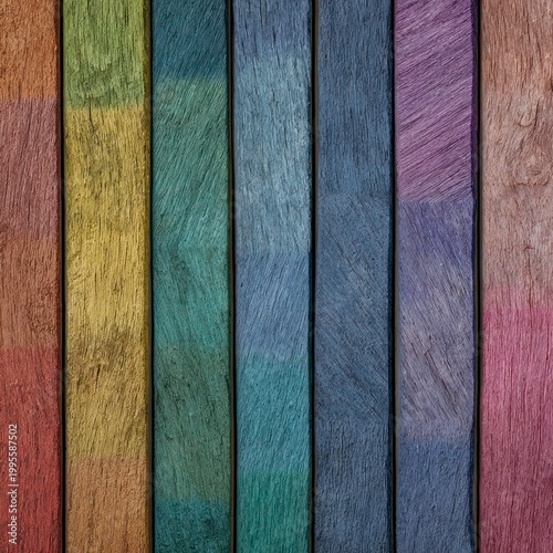 A weathered vintage backdrop featuring a colorful wooden texture with old hardwood planks and a rough natural timber surface pattern for a grunge wall or floor material