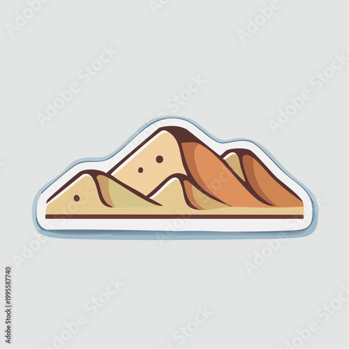 Stylized Desert Landscape with Rolling Sand Dunes