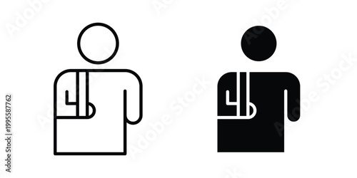 Bild auf Leinwand Injured man icon - Vector design set
