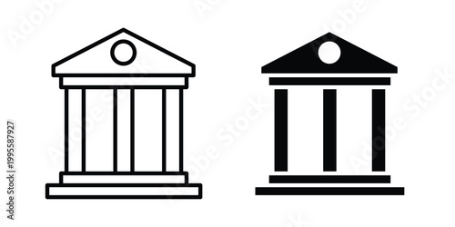 Institute icon - Vector design set