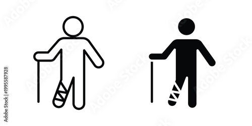 Injuries icon - Vector design set
