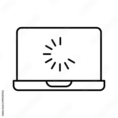 Laptop icon vector. System administrator illustration sign. pc symbol. Devops logo.  