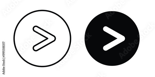 Is greater than icon - Vector design set