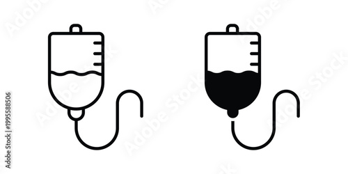 IV icon - Vector design set