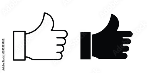 Like button icon - Vector design set