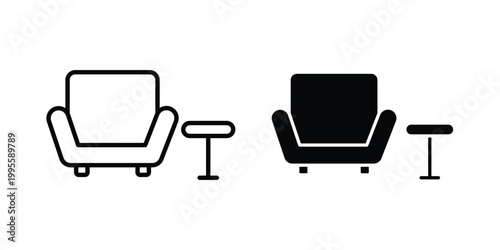 Lounge icon - Vector design set