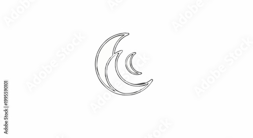 Abstract Circular Wave Pattern Icon with Gradient Lines and Subtle Shading