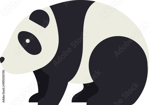 Bild auf Leinwand panda cartoon style