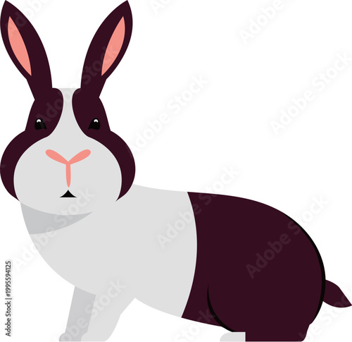 Tableau sur toile rabbit cartoon style