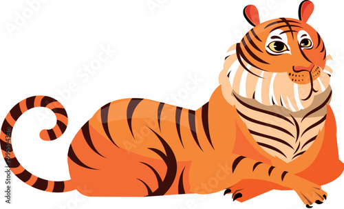 tiger cartoon style