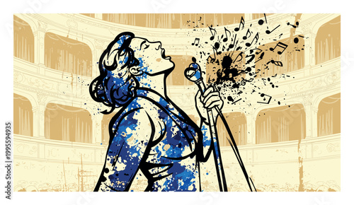 Opera Singer Performing