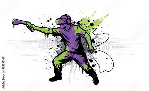 VR Gamer with Controller