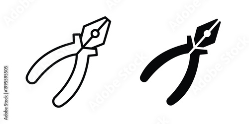 Pliers icon - Vector design set