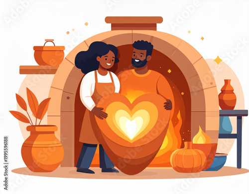  Pottery Kiln Glow Embrace