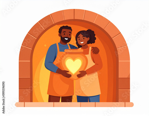  Pottery Kiln Glow Embrace