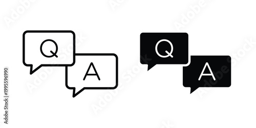 QNA icon - Vector design set