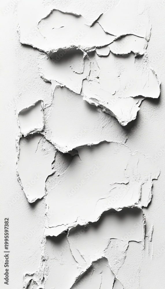 Obraz premium Minimalist Monochrome Background Featuring Cracked Wall Plaster for Designer Use and Inspiration